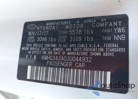 2018 Genesis G90 3.3T Premium из США, поврежденный, VIN KMHG34JA0JU044932